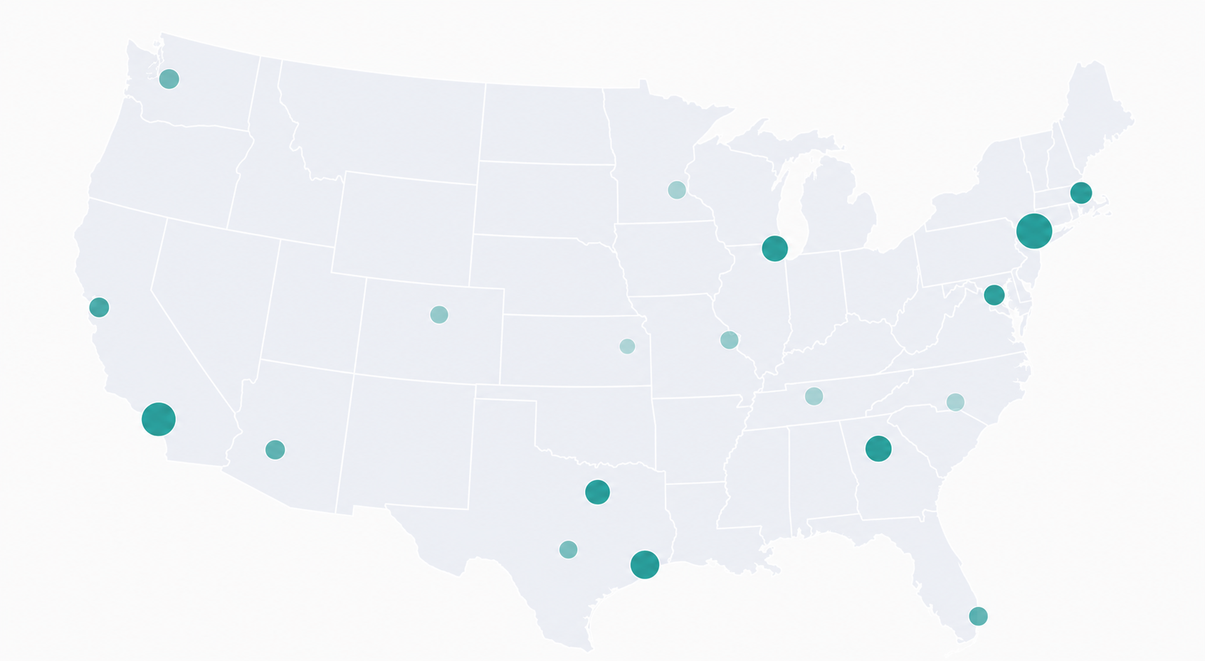 Hiring-signal hotspots across the United States